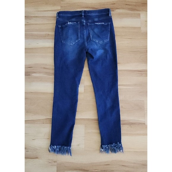 Free People Great Heights Frayed Jeans Medium Wash Distressed Size 27 - Picture 4 of 10